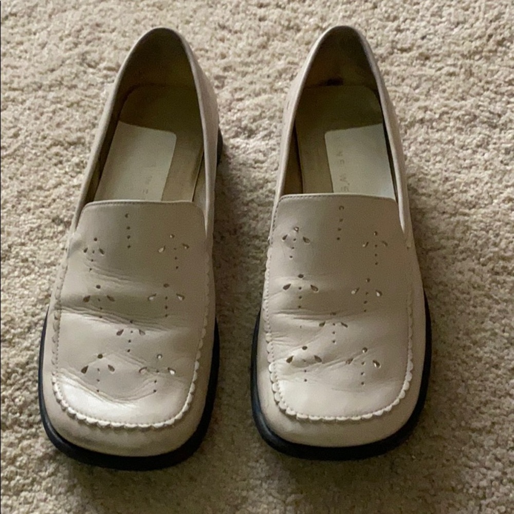 Cream Nine West Loafers